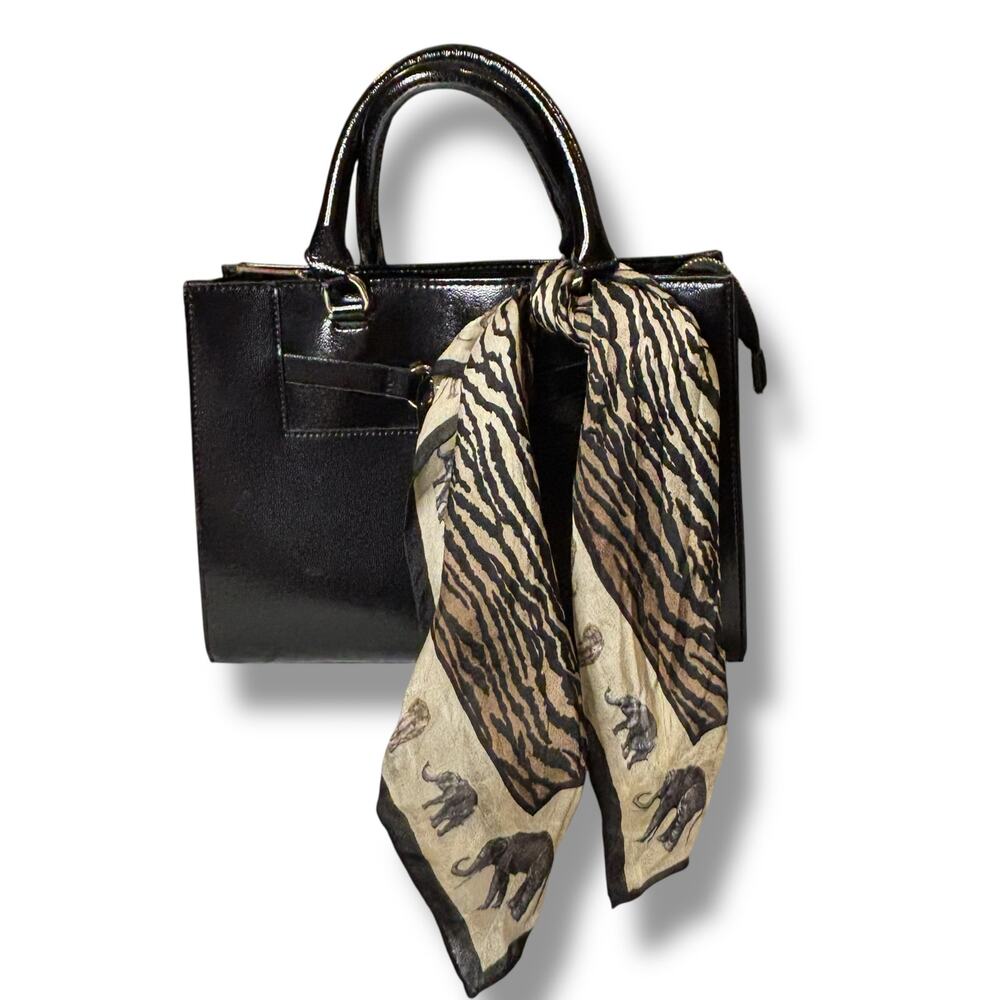 Talbots Animal Print With Animal Border Scarf